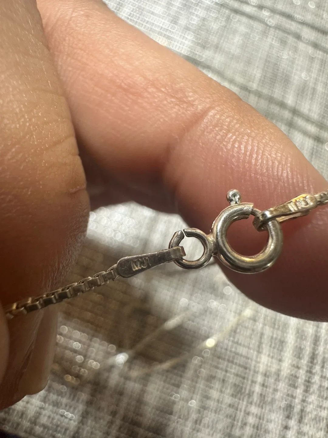 SOLID Sterling Silver 925 Box Chain Necklace by MJI image indicator(4)