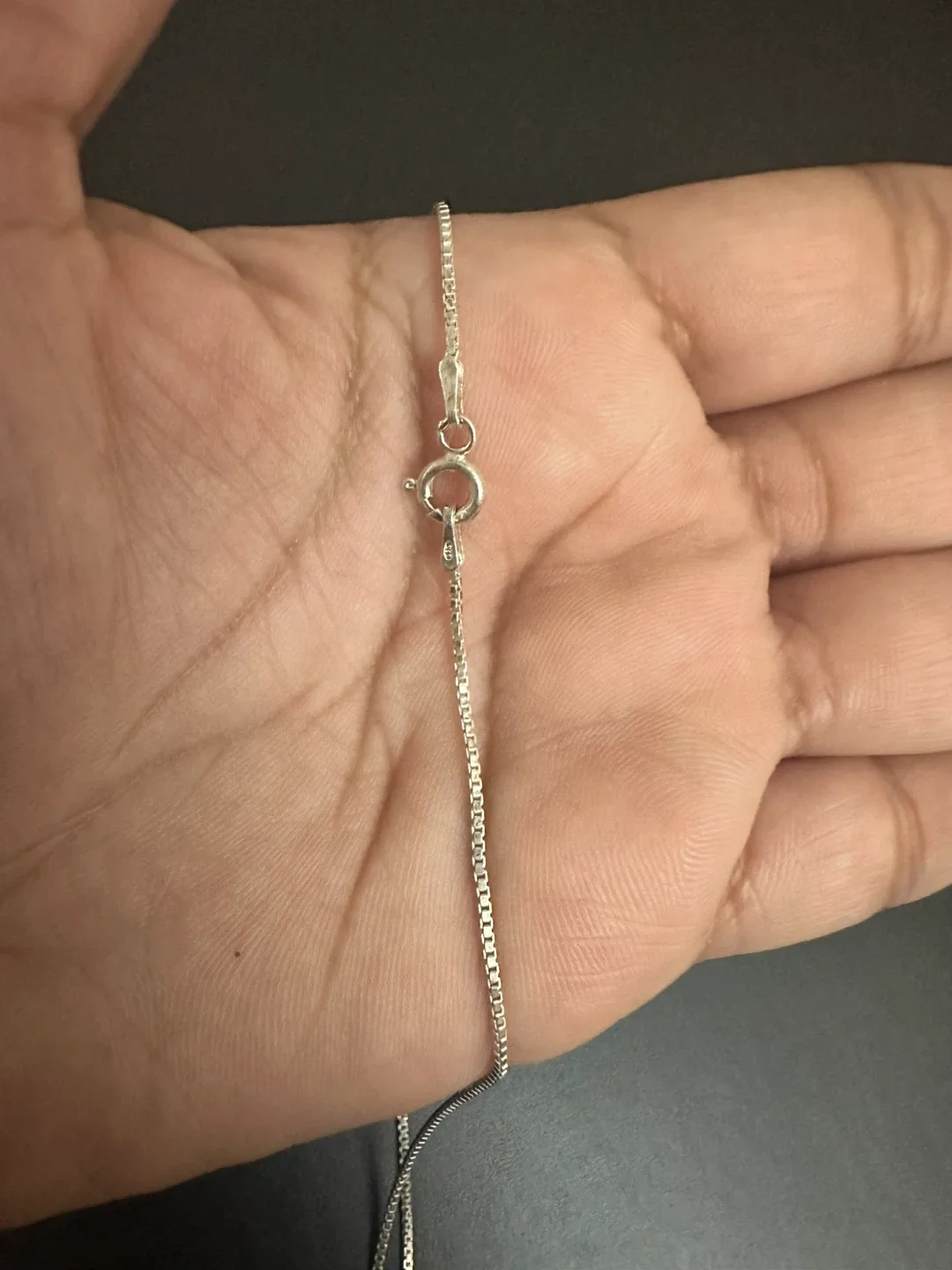 SOLID Sterling Silver 925 Box Chain Necklace by MJI image indicator(2)