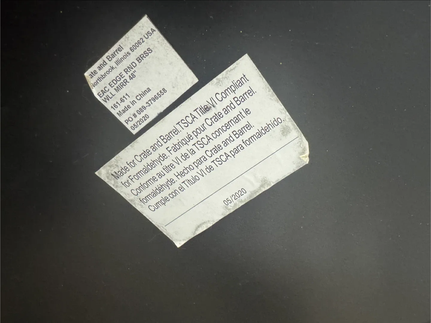 Crate and Barrel Edge Round Brass Mirror 48" image indicator(4)