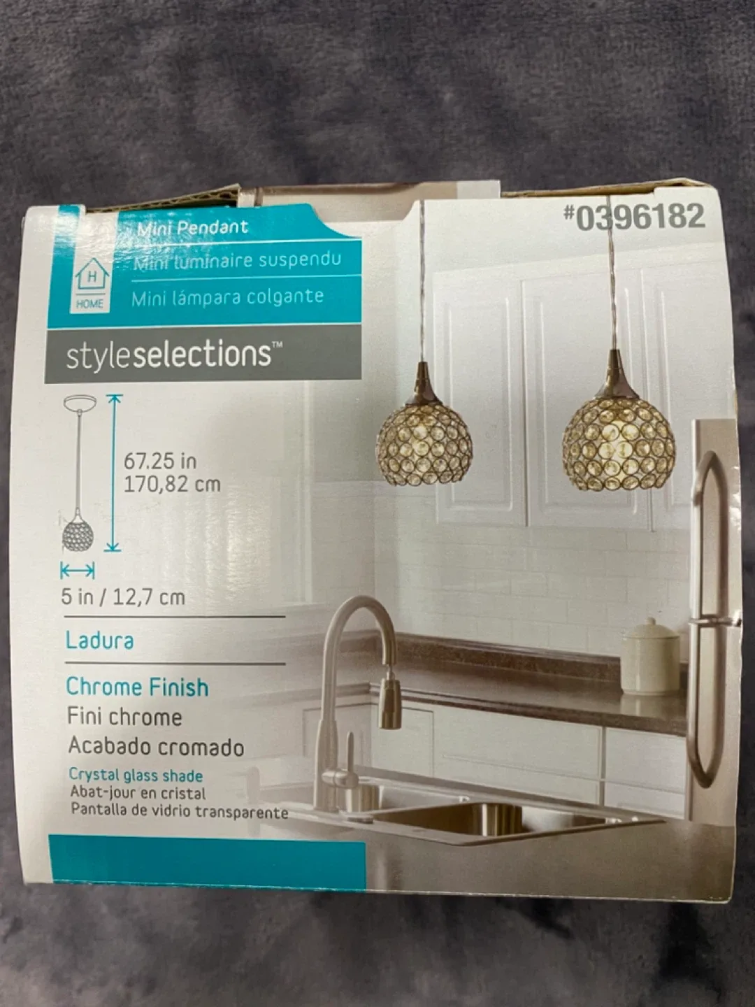 Style Selections Mini Pendant Light - Chrome Finish image indicator(2)