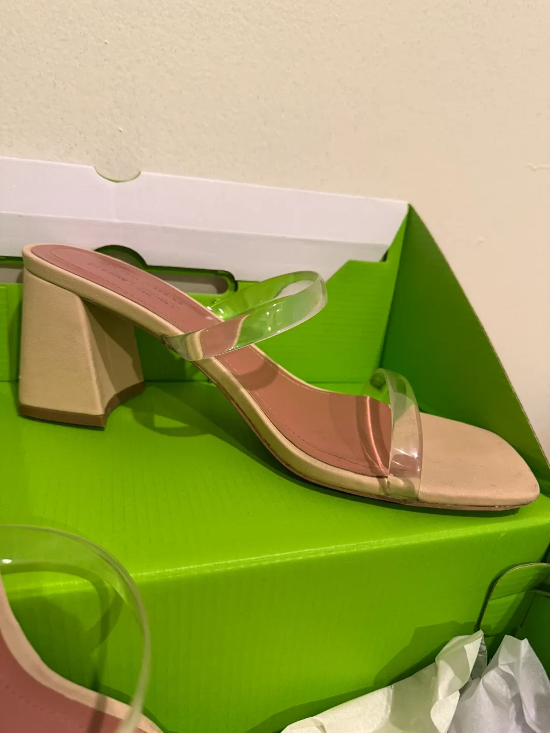 Call It Spring Clear Strap Heels - Size 8