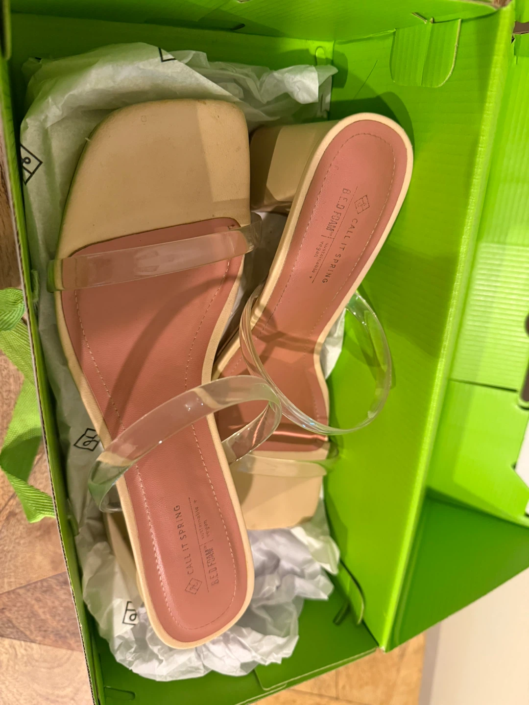 Call It Spring Clear Strap Heels - Size 8 - photo 4