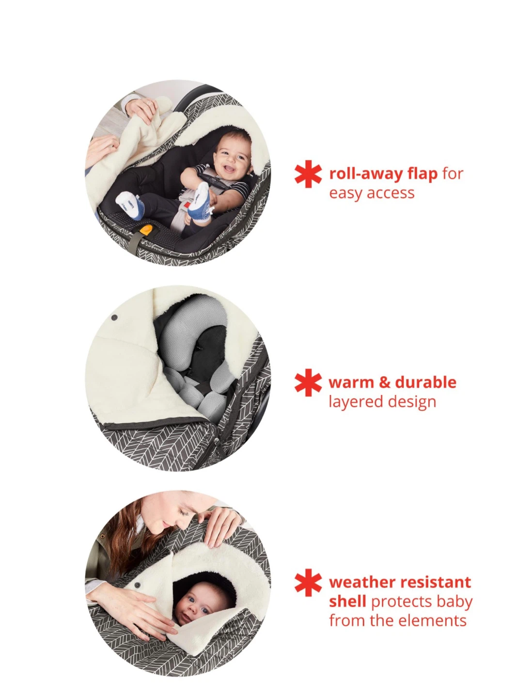 Skip Hop Stroll & Go Car Seat Cover - Black - photo 5