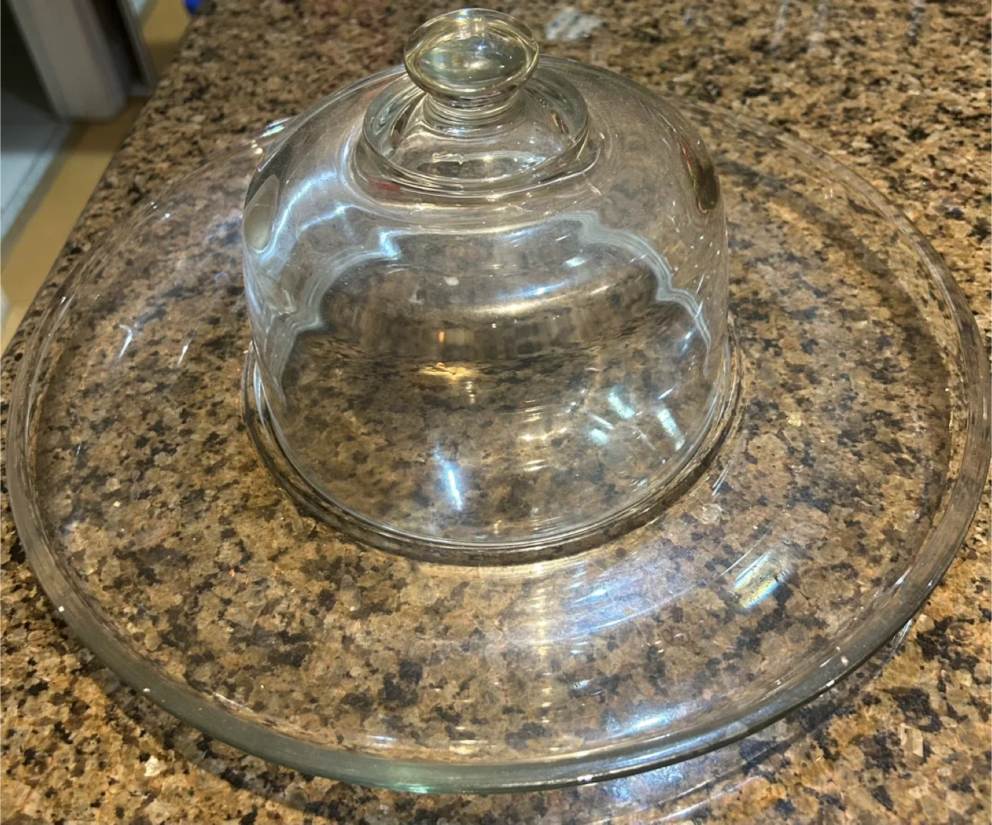 Glass Cake Plate with Dome