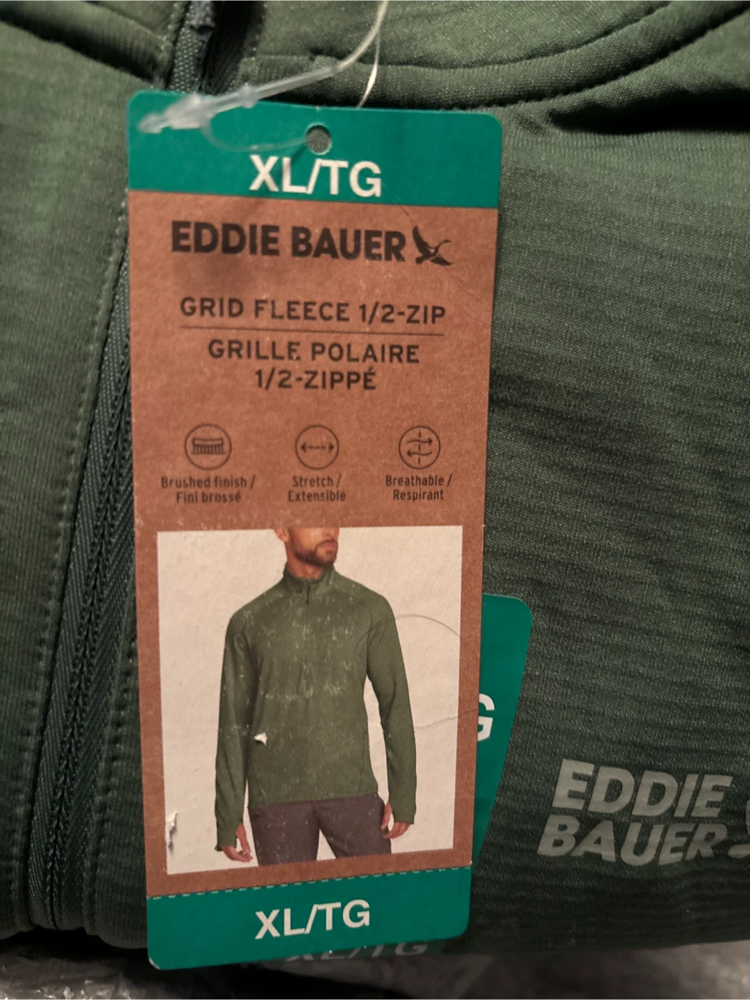 New Eddie Bauer Grid Fleece 1/2-Zip XL - photo 2