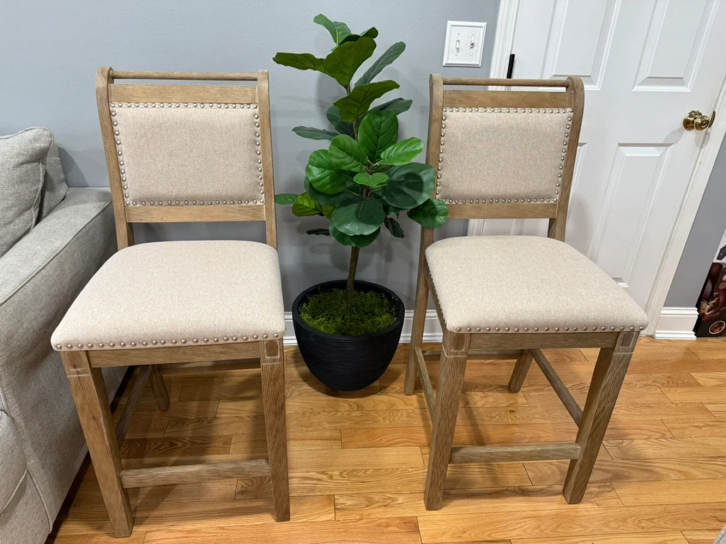 Linon Emmy Upholstered Counter Stool (set 2) image indicator(8)