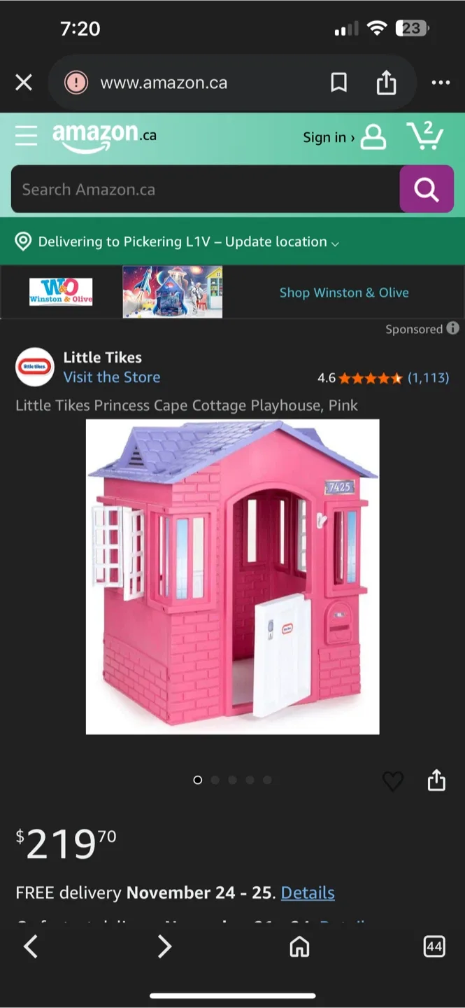 Little Tikes Princess Cottage Playhouse - Pink image indicator(4)