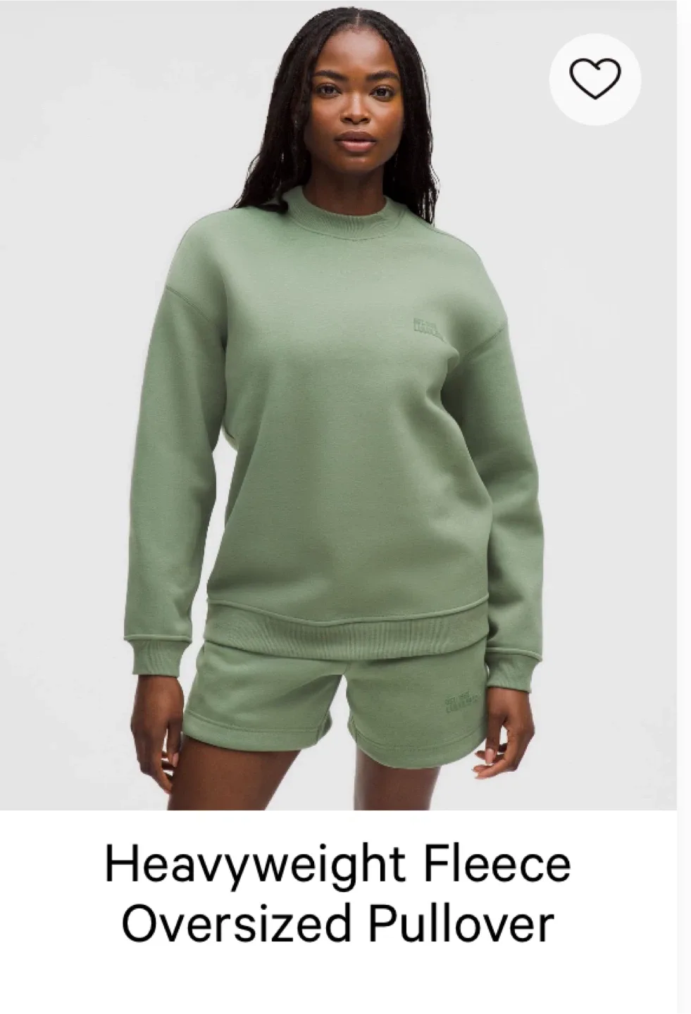 Lululemon Heavyweight Fleece Oversized Pullover - Green