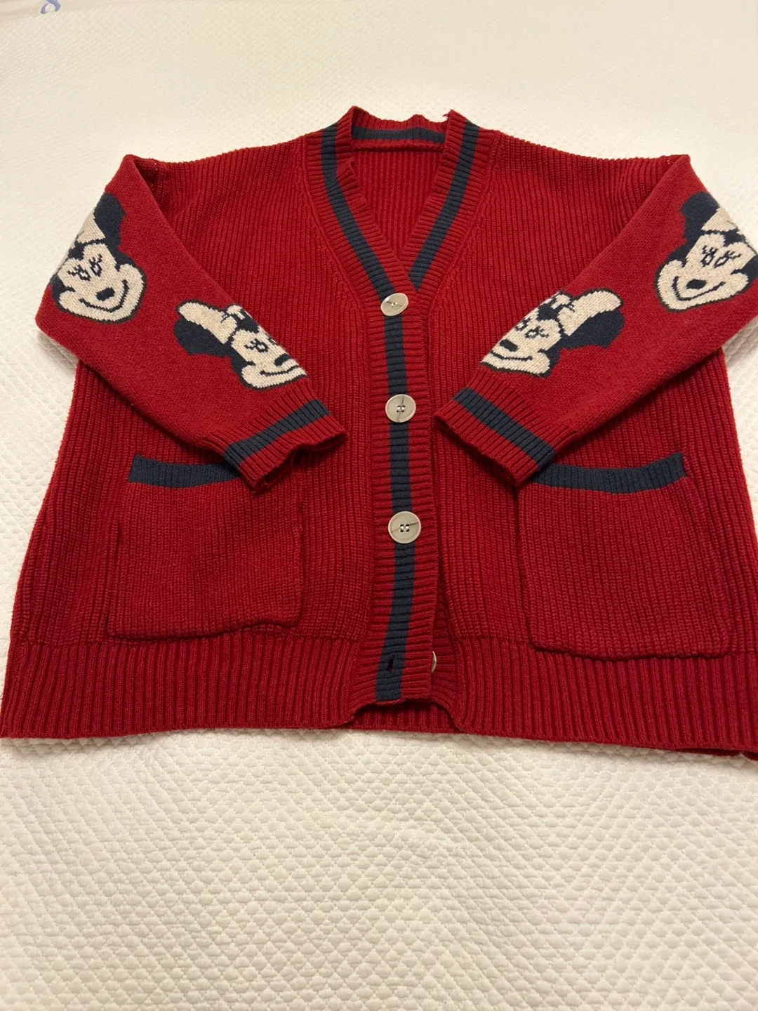 Minnie Mouse burgundy Knit Cardigan
