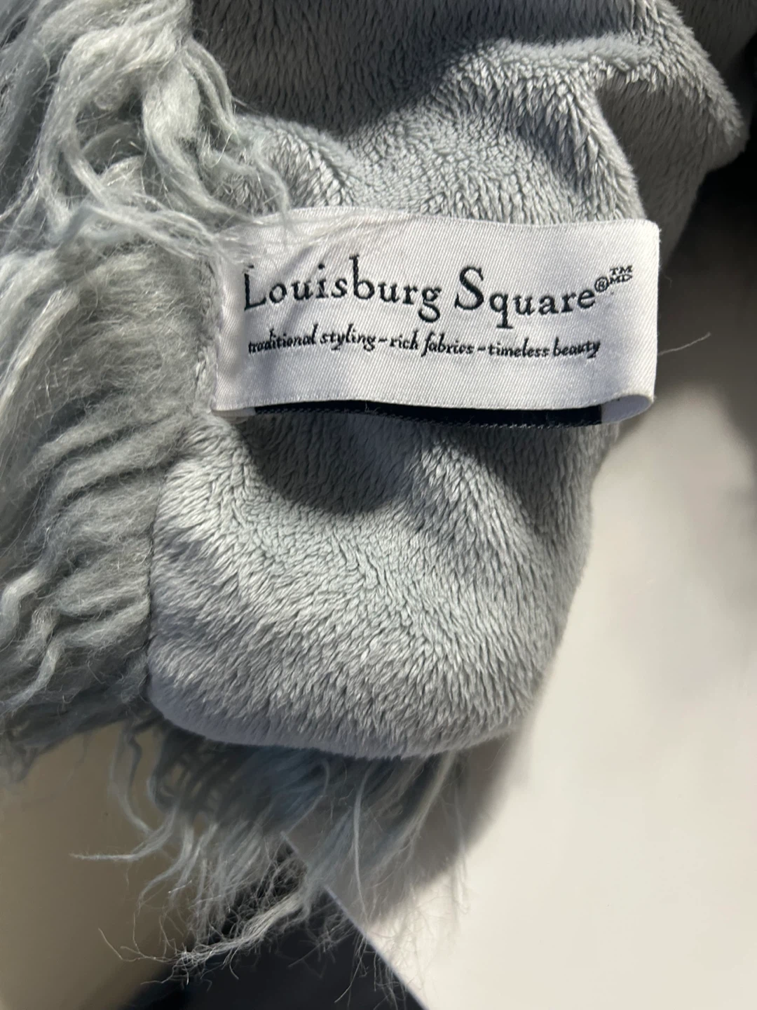 Louisburg Square Grey Throw Blanket - photo 3