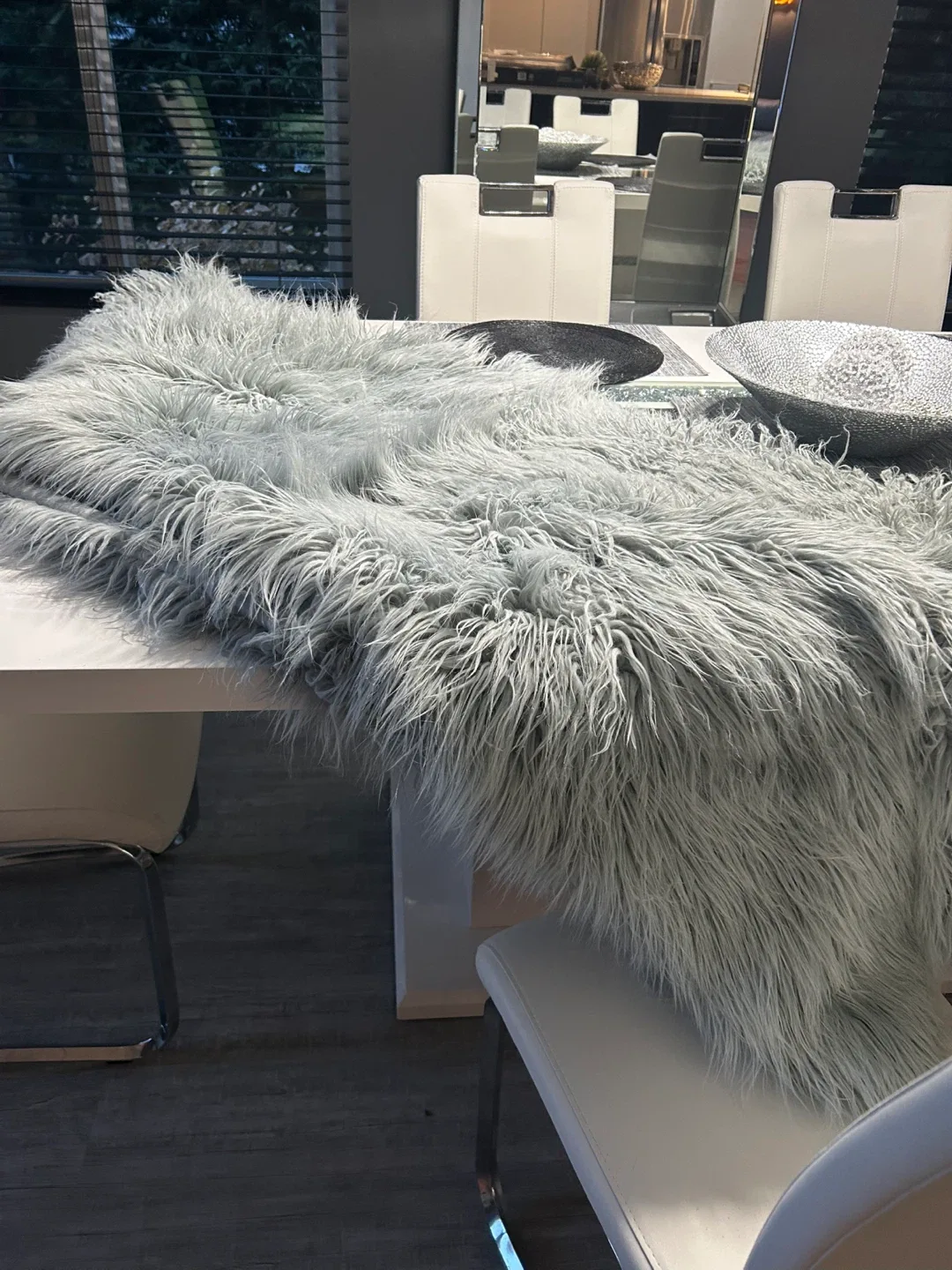 Louisburg Square Grey Throw Blanket