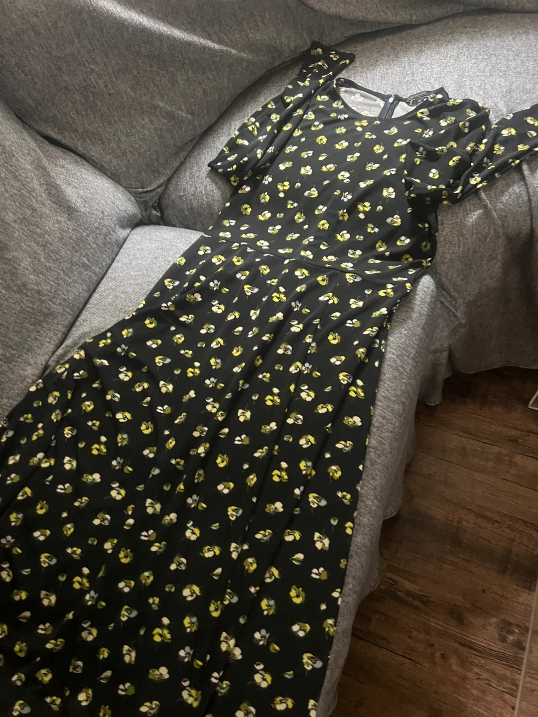 Floral Print Maxi Dress - Size 10