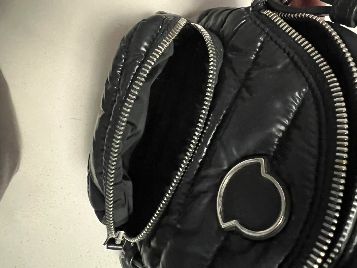 Moncler Black Quilted Mini Backpack image indicator(5)