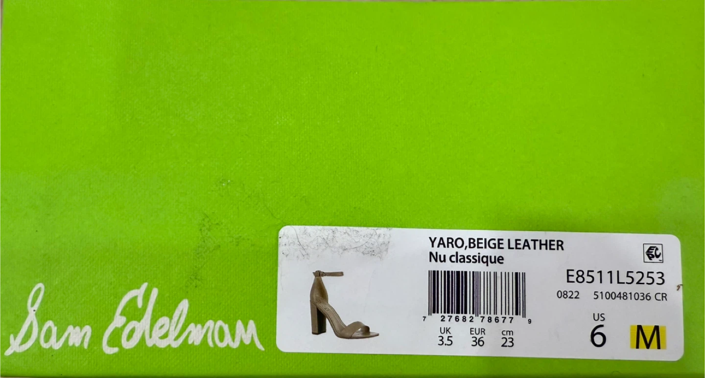 Sam Edelman Yaro Beige Leather Heels - Size 6 - photo 3