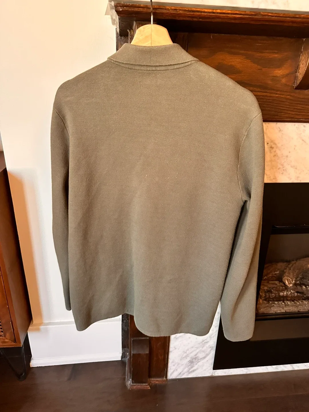 Club Monaco Olive Green Knit Jacket - Size S image indicator(2)