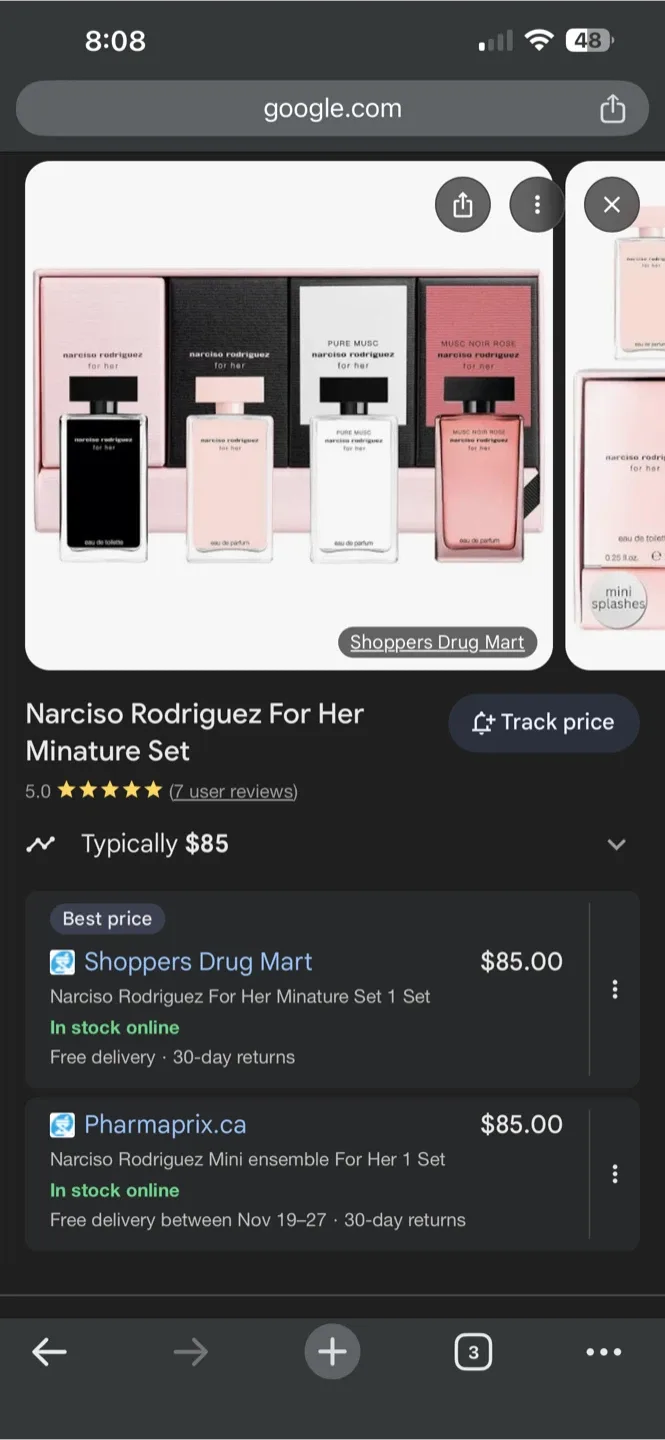 Narciso Rodriguez For Her Miniature Set - New image indicator(4)