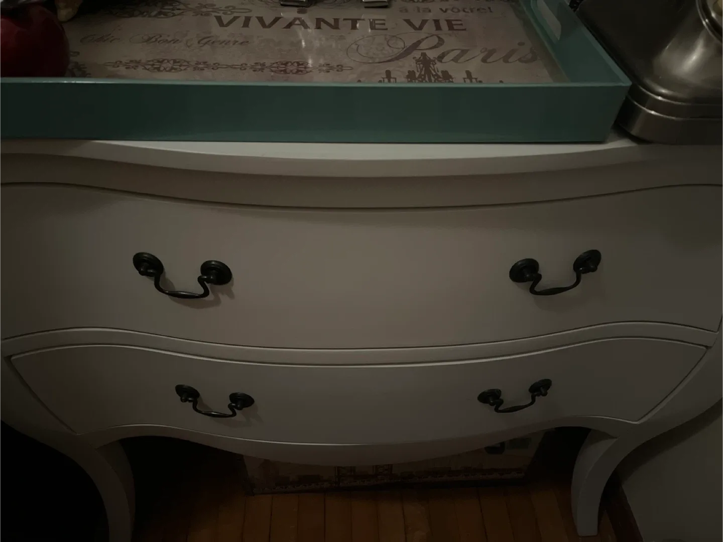 White Two-Drawer Dresser