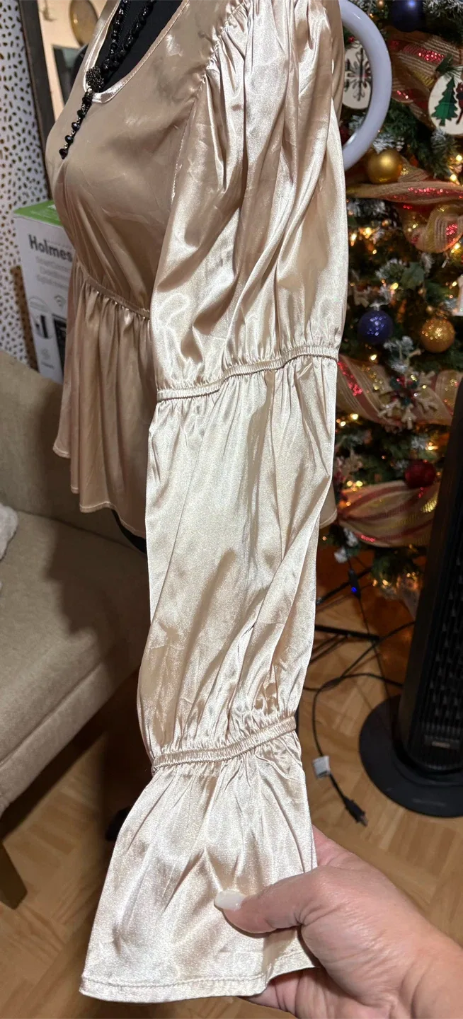 Vivid Champagne Blouse - Size L image indicator(2)