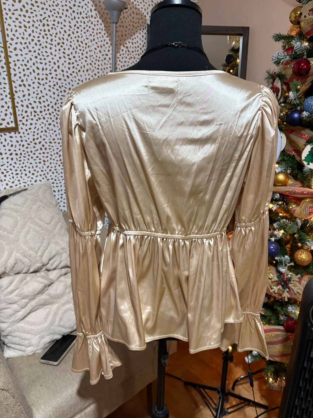 Vivid Champagne Blouse - Size L - photo 3