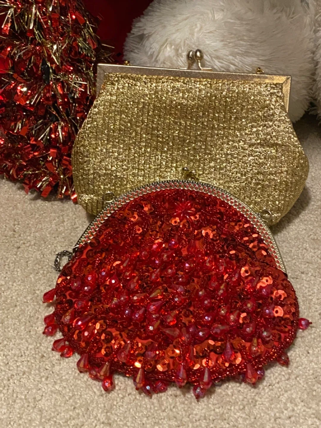 Set of 2 Red & Gold Christmas Clutch/Purses! image indicator(10)