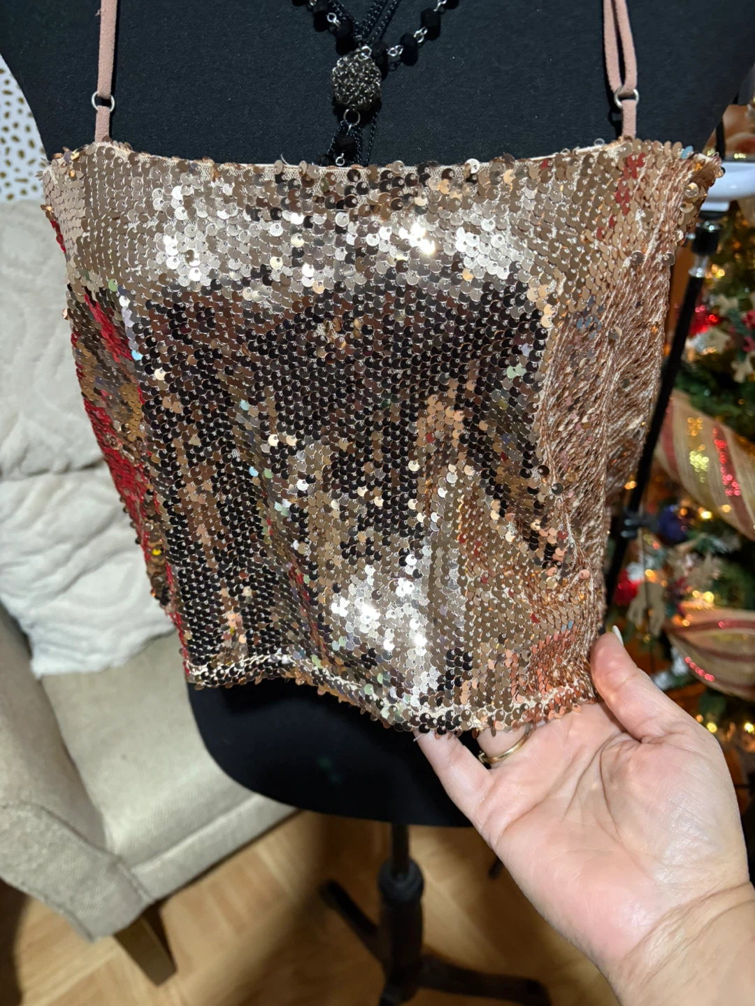 Hot & Delicious Sequin Top - Size M - photo 3