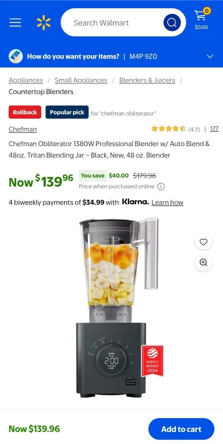 Chefman Obliterater Blender