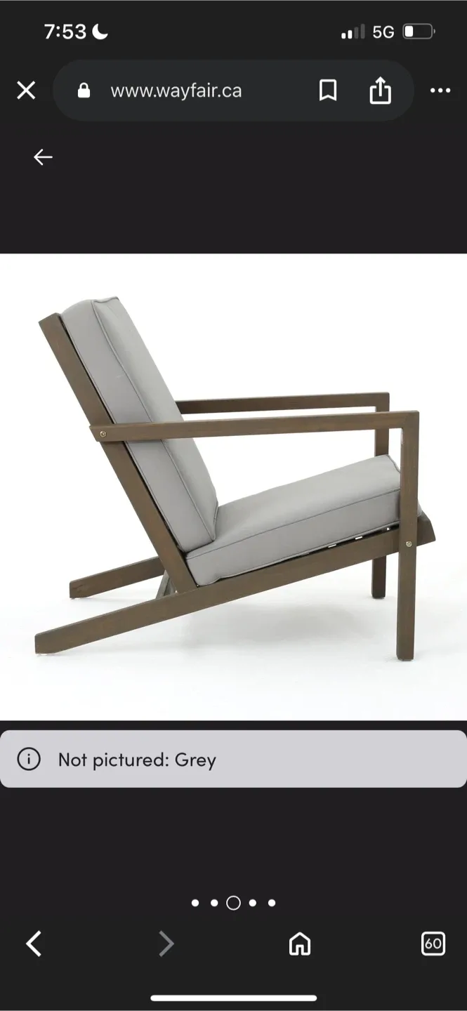 New Wayfair Brown/Grey and Grey Patio Set image indicator(6)