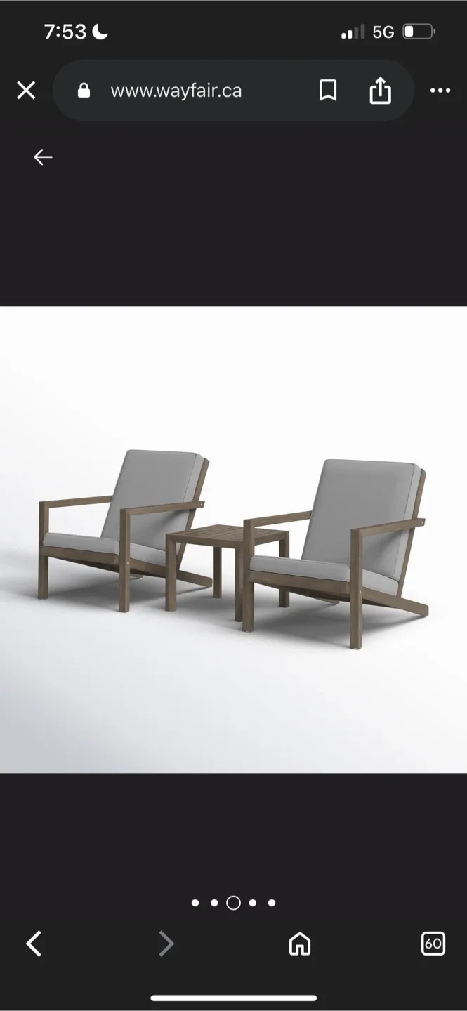 New Wayfair Brown/Grey and Grey Patio Set image indicator(9)