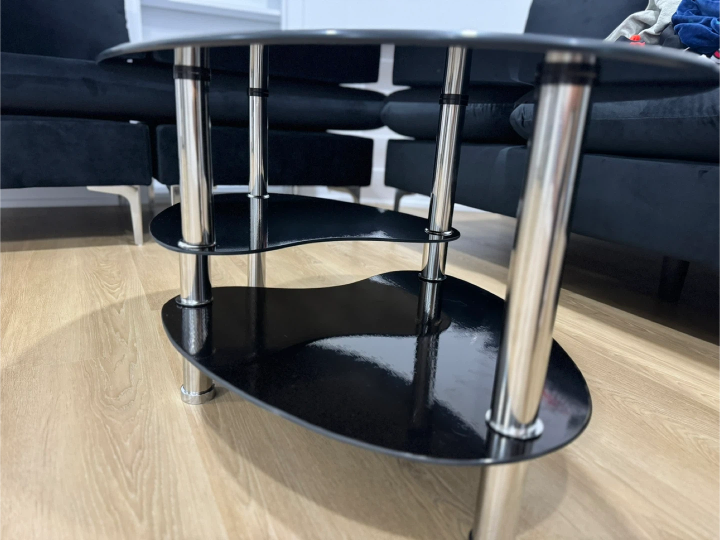 Black Glass Coffee Table - photo 3