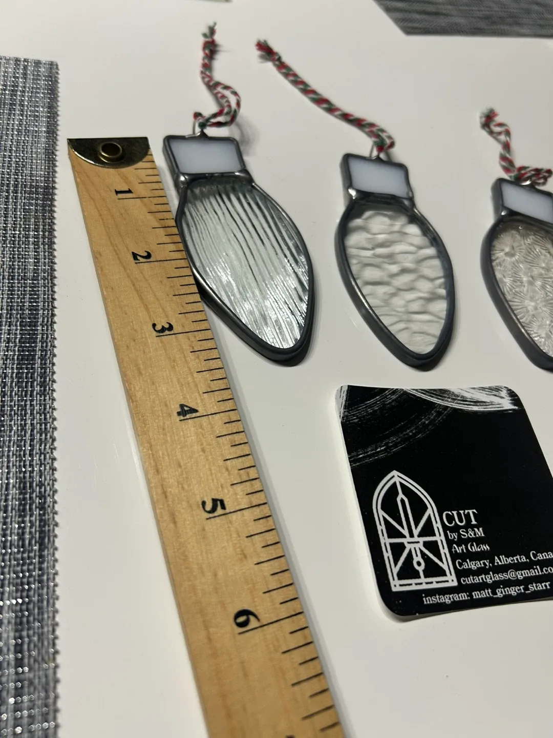 S&M Art Glass Stained Glass Lightbulb Ornaments image indicator(2)