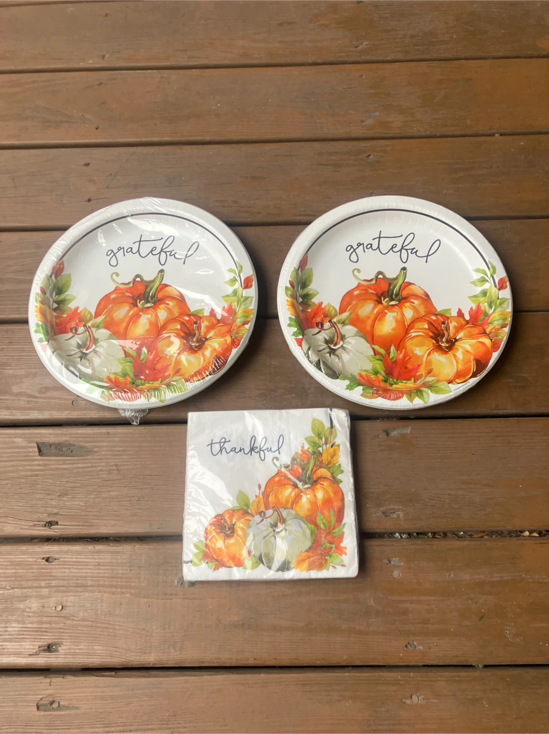 16 Thanksgiving Plates - 20 Napkins - Brand New - photo 2