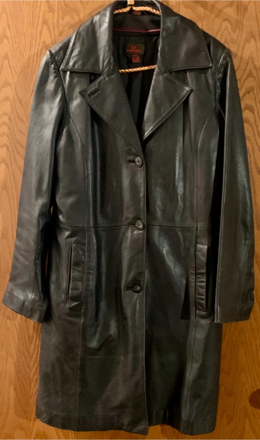Danier Leather Coat - Size S