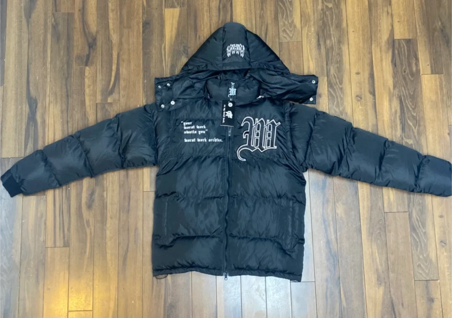 World Wide Worst Work Black Puffer Jacket Vest - Size M