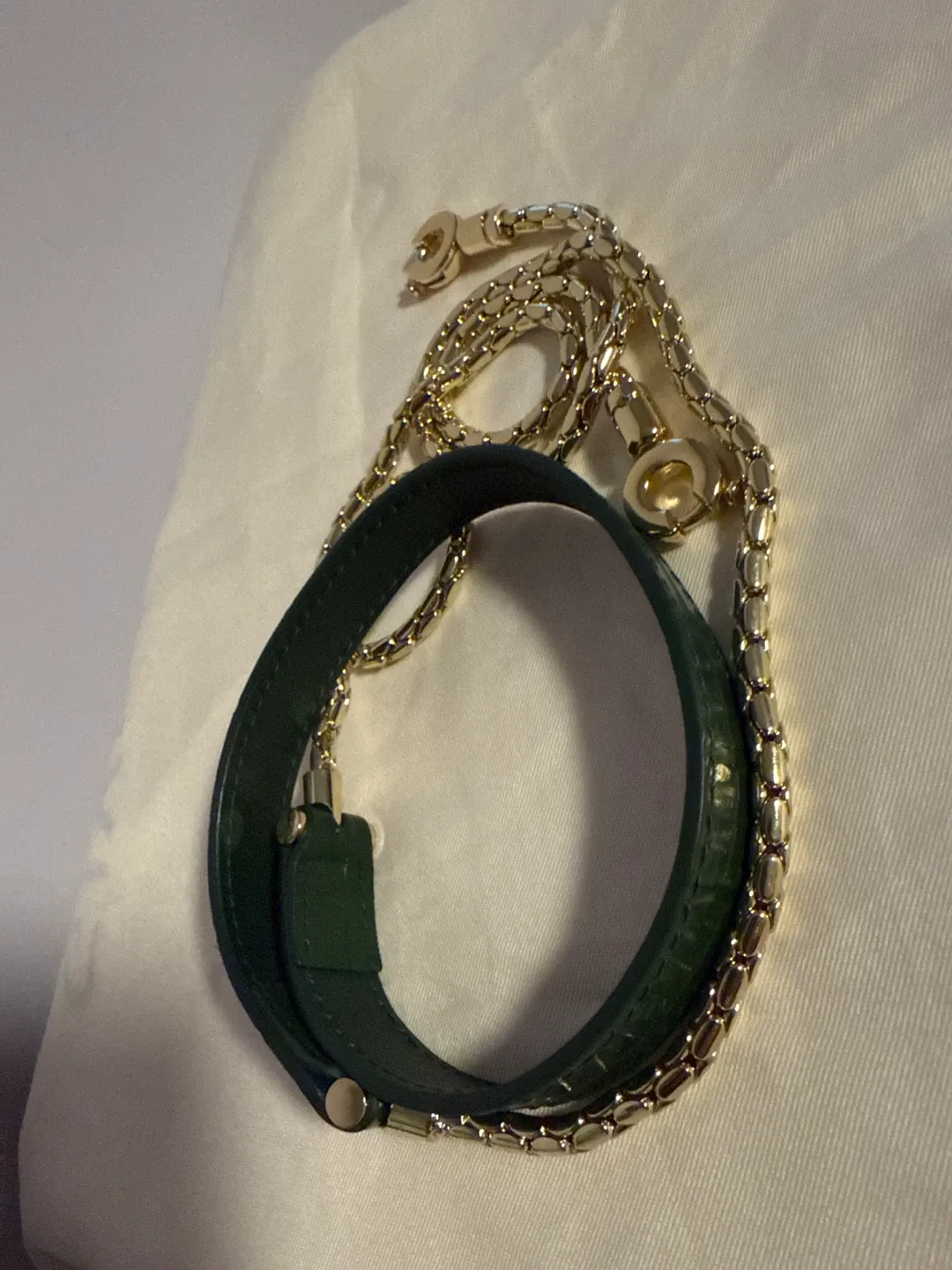 Green Crocodile leather Handbag image indicator(5)