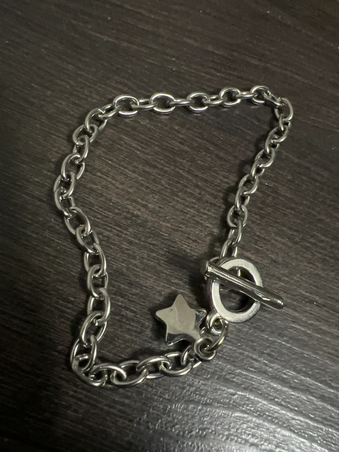 Silver Chain Necklace with Star Charm