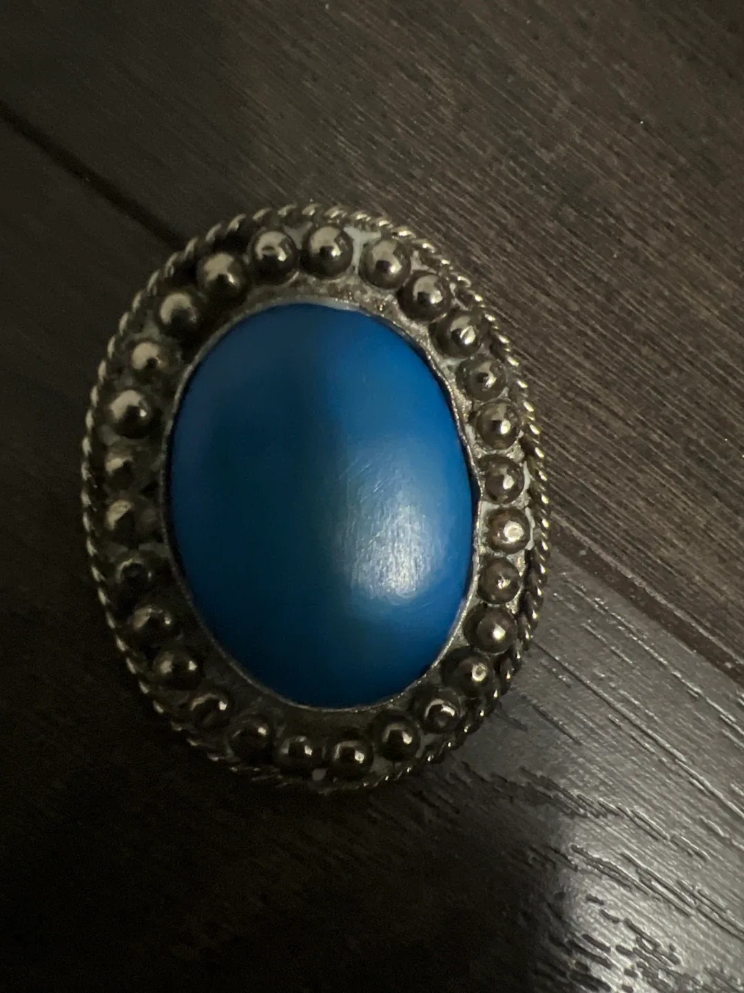 Blue Stone Brooch