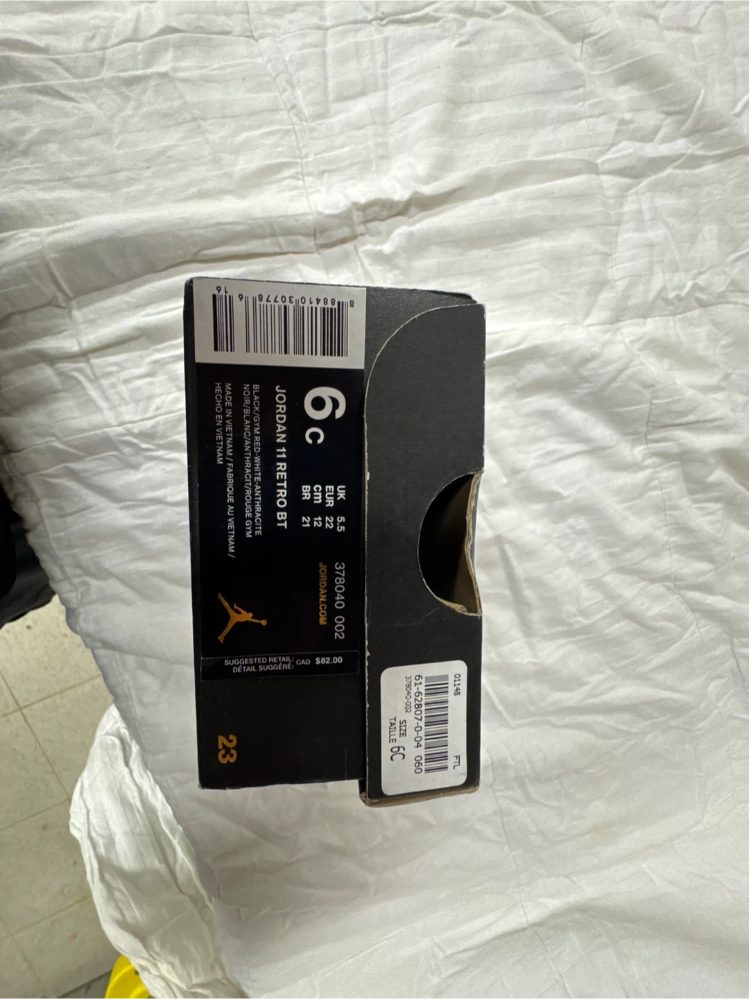 Jordan 11 Retro BT Size 6C - photo 2