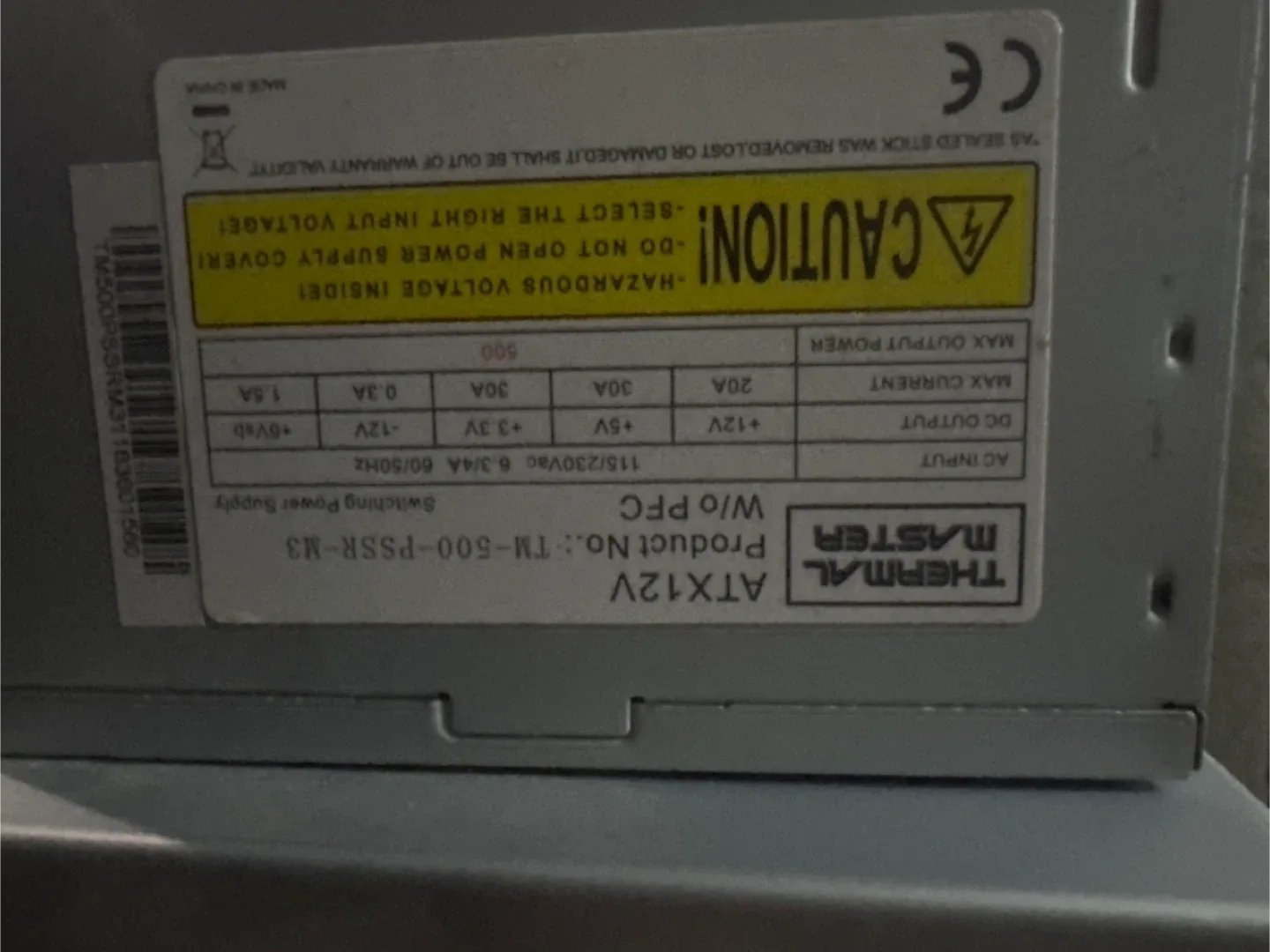 4 xThermal Master ATX12V Power Supply TM-500-PSSSR-M3