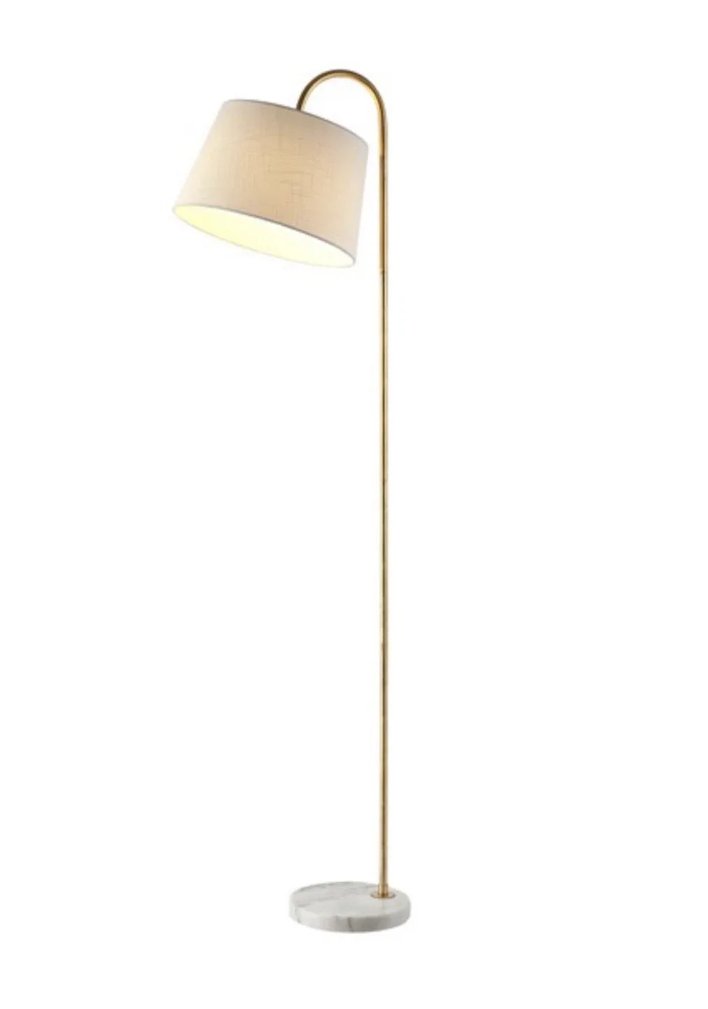 Gold Floor Lamp with Marble Base
