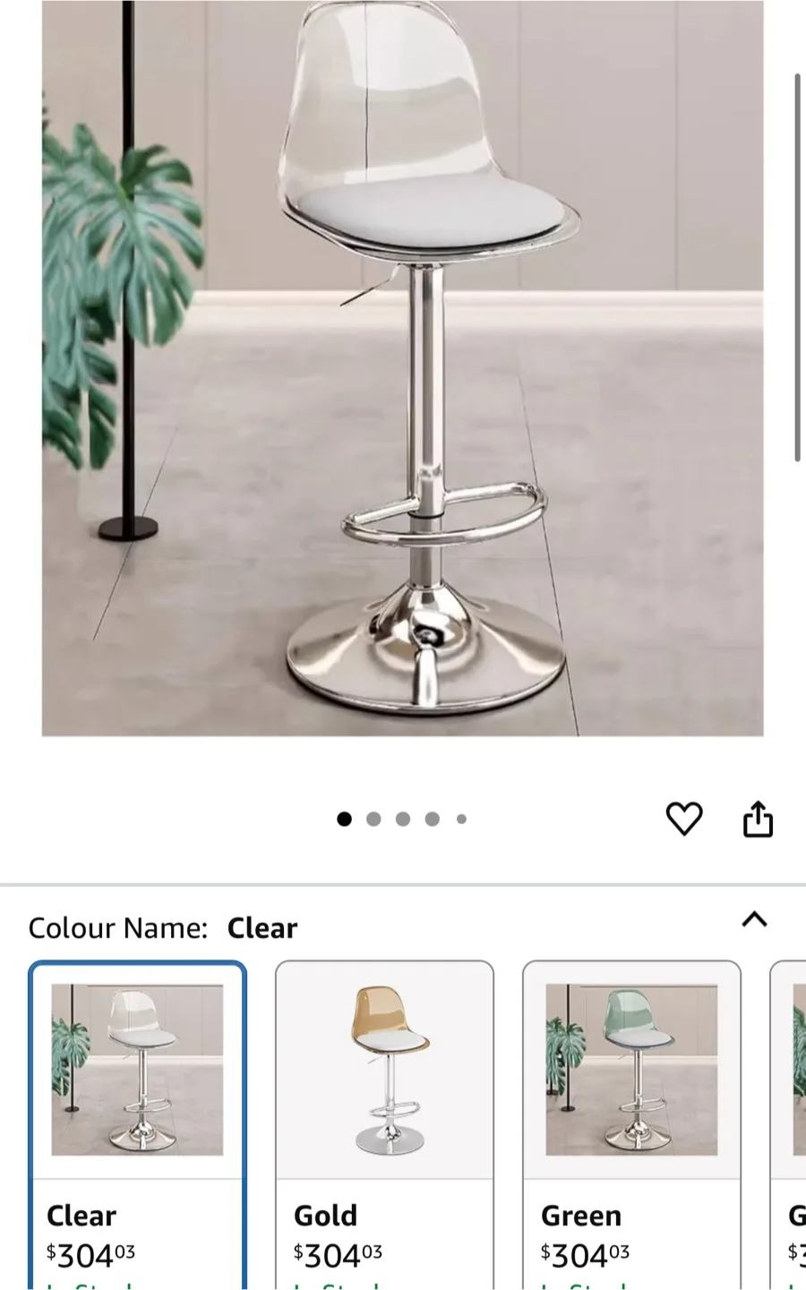 Adjustable  Bar Stool image indicator(6)