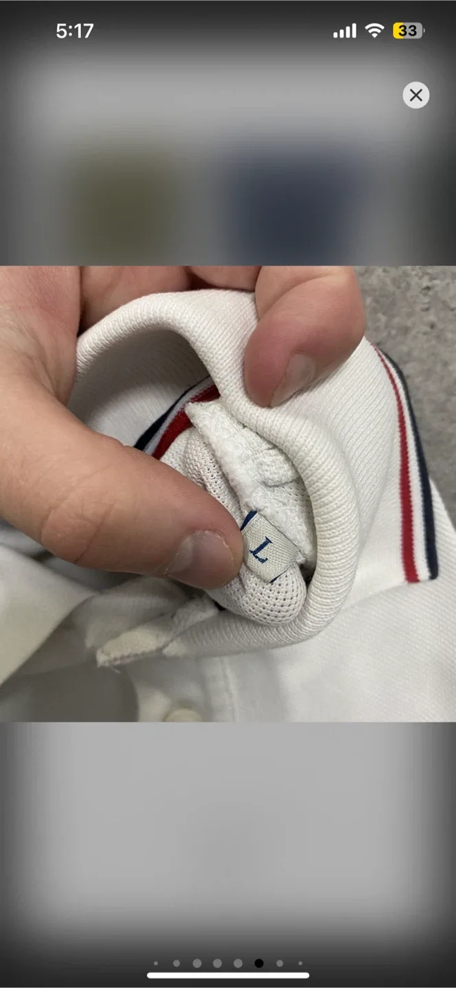 Authentic New Moncler White Polo Shirt - Size L image indicator(2)