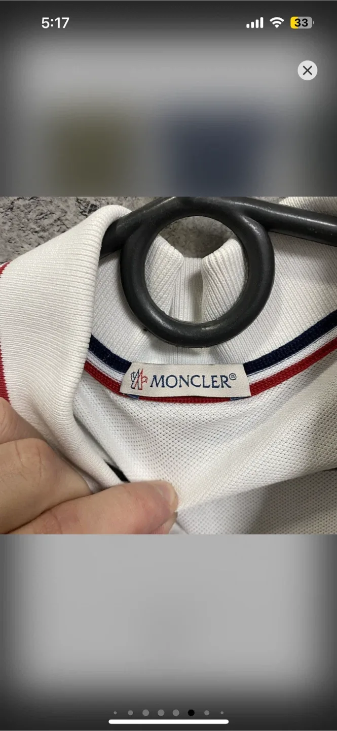 Authentic New Moncler White Polo Shirt - Size L image indicator(3)