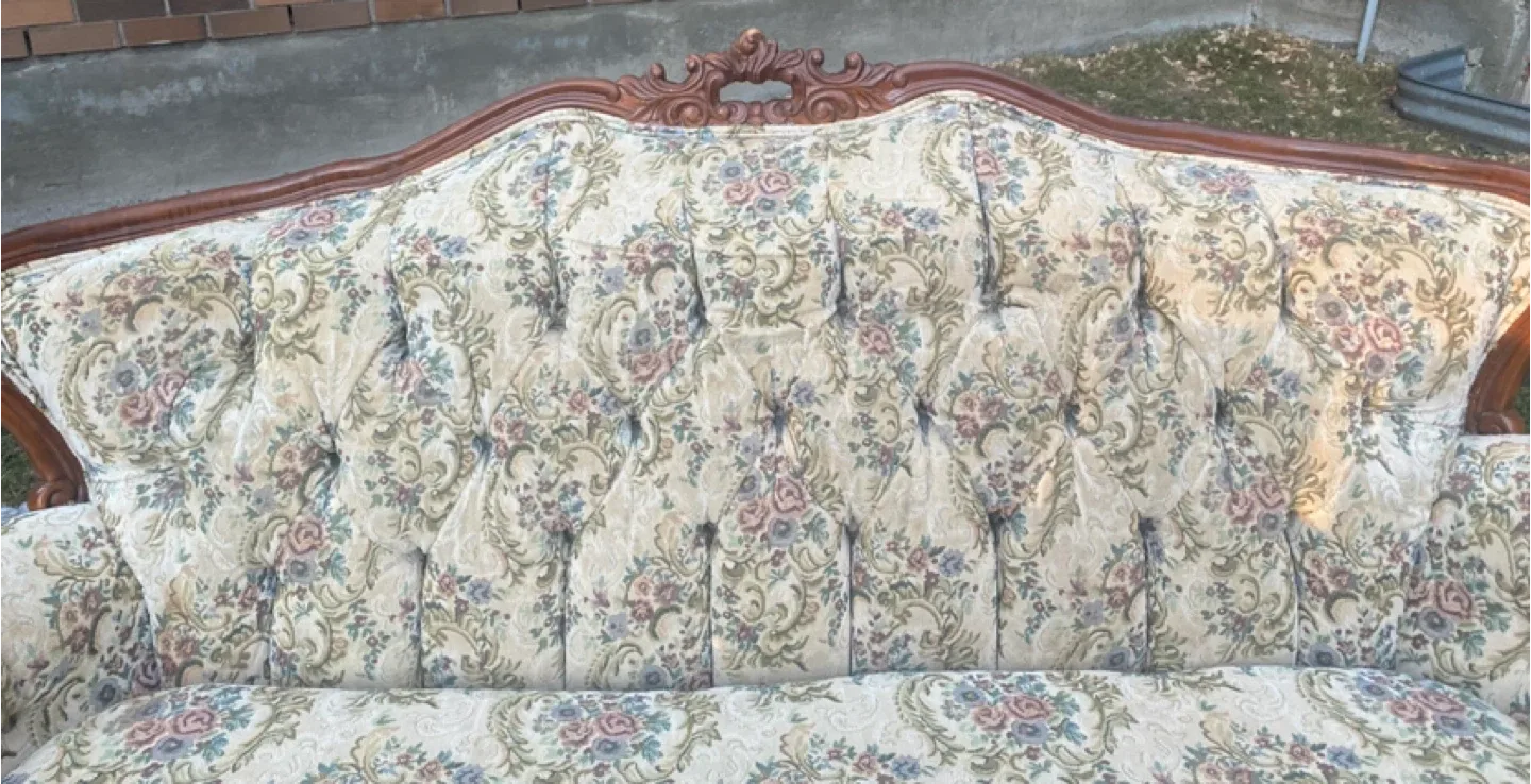 Vintage Floral Sofa & Armchair Set French Provincial image indicator(2)