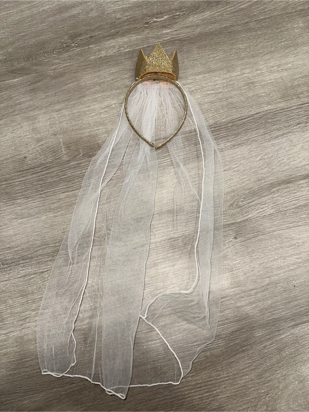 Baby’s 1st birthday crown headband with crown veil