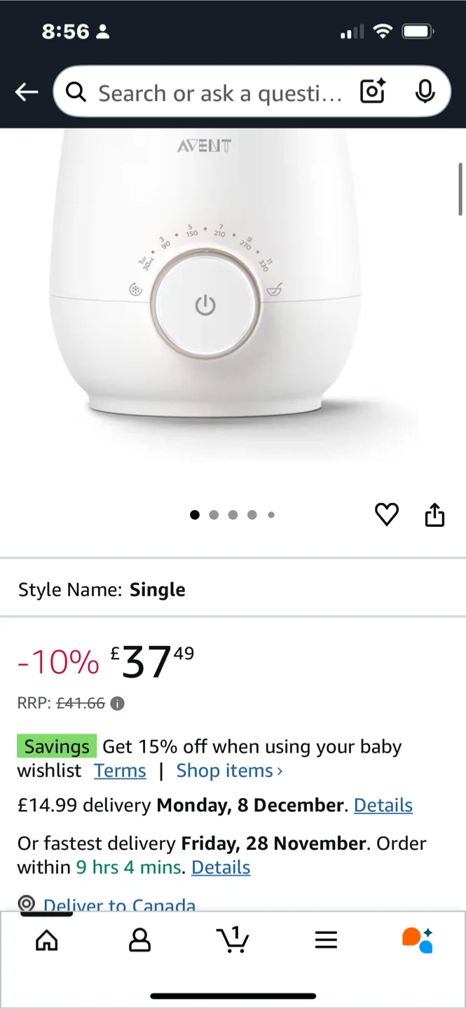 Philips Avent Baby Bottle Warmer