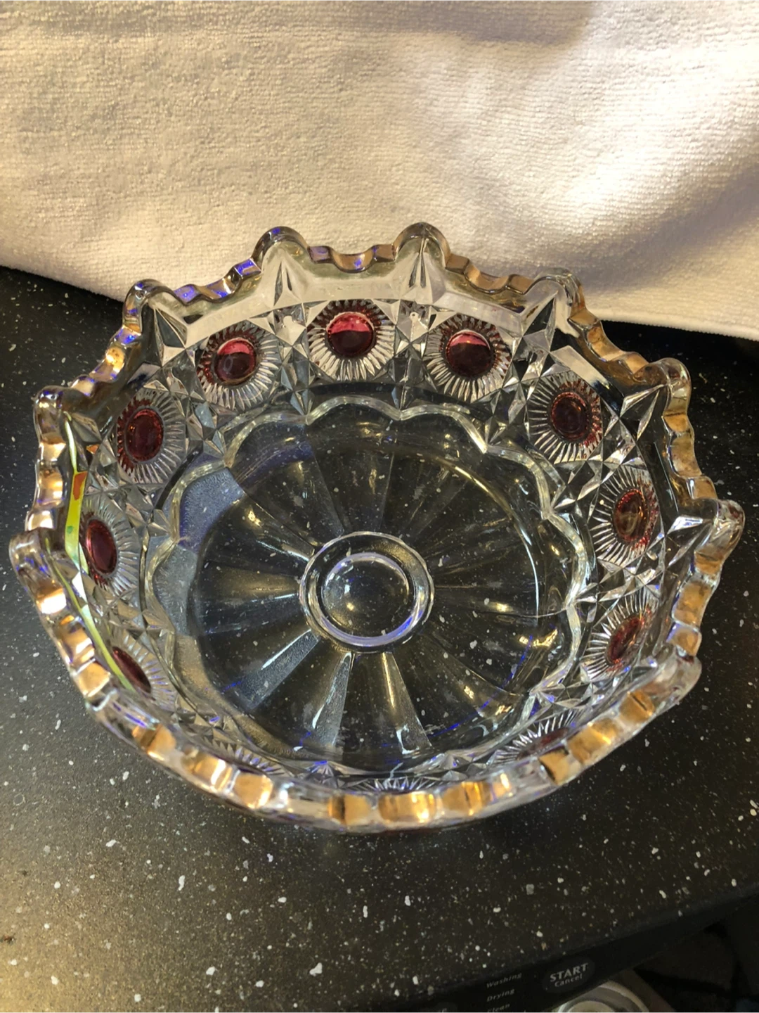Vtg Antique Bulls Eye & Daisy Serving Bowl Oblong King's Crown - photo 4