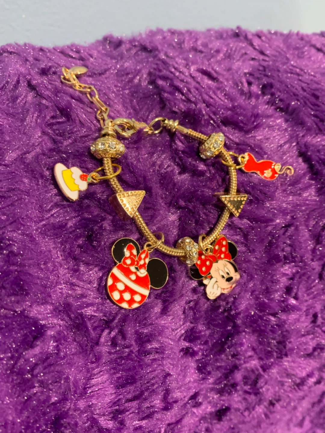 Disney Minnie  Mickey Mouse Charm Bracelet