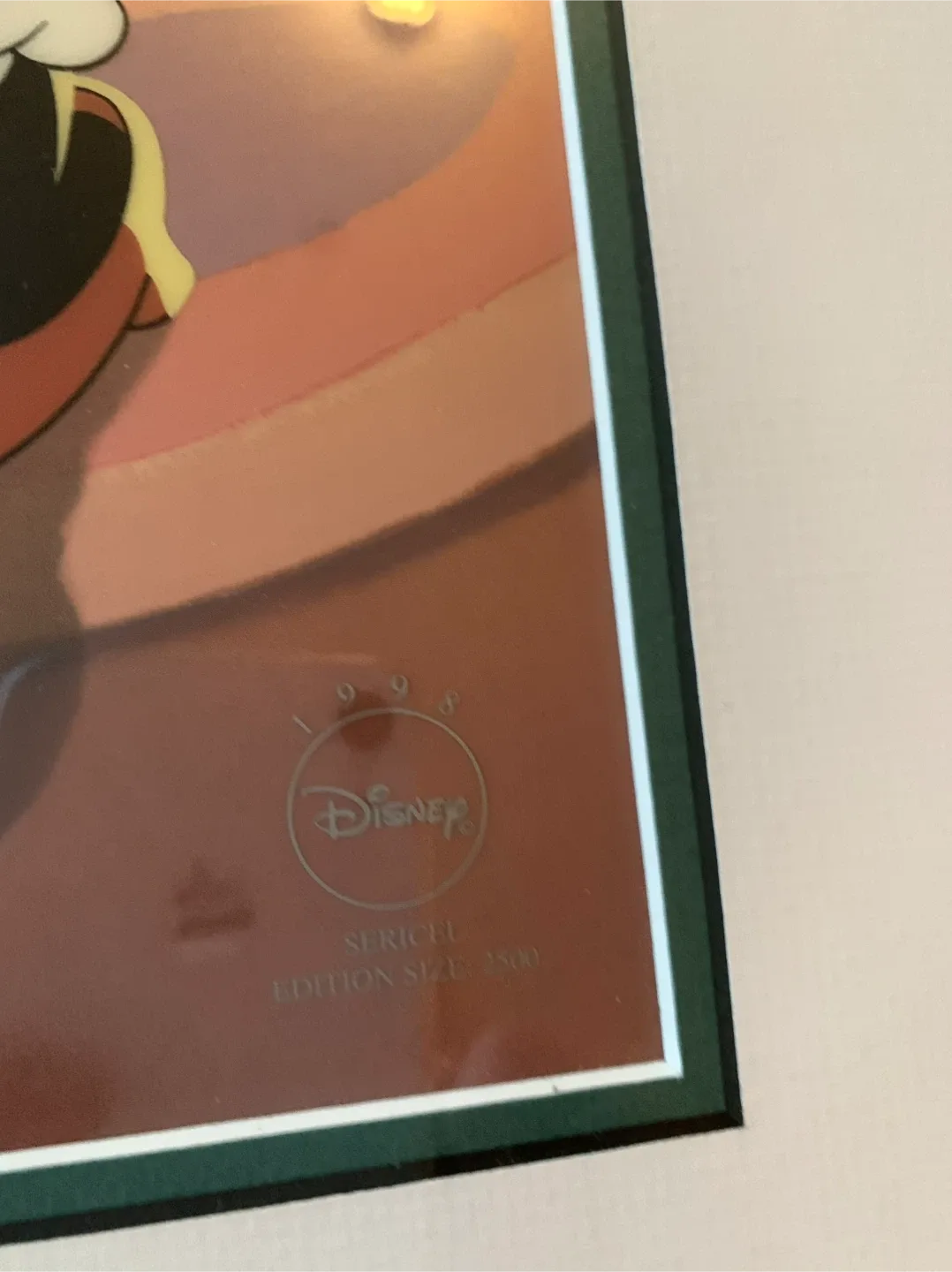 Disney "Under the Mistletoe" Framed Sericel image indicator(7)