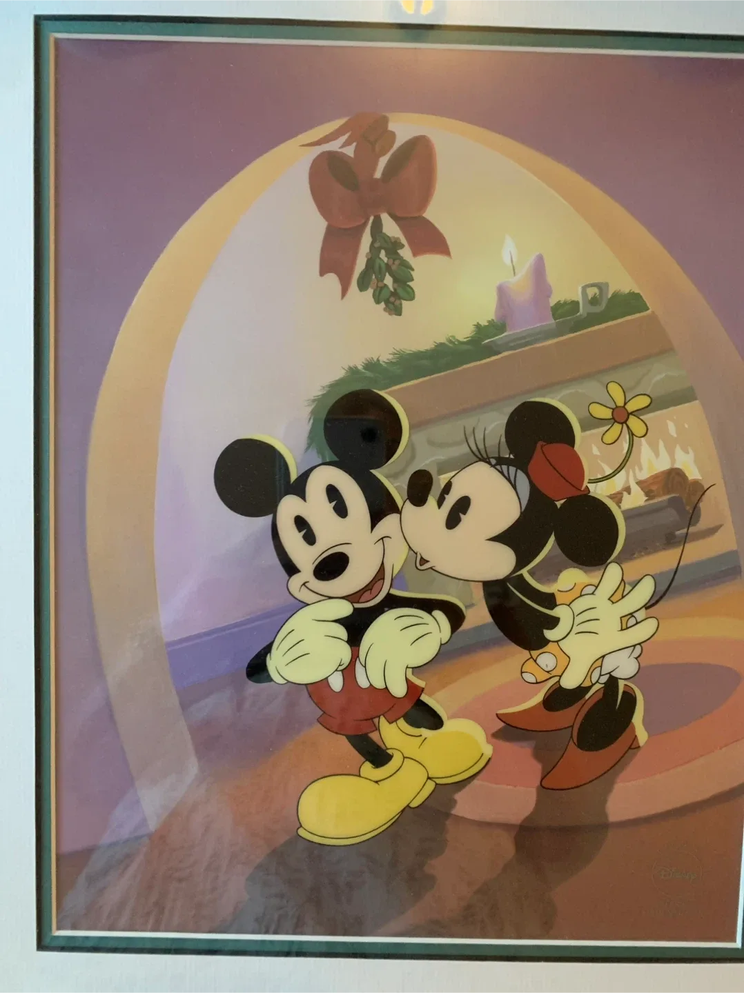 Disney "Under the Mistletoe" Framed Sericel image indicator(2)