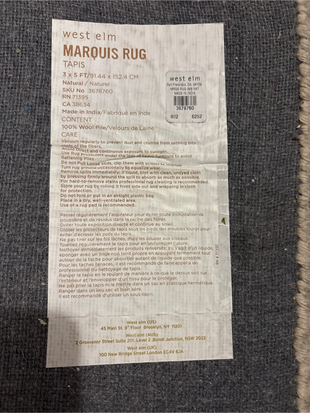 West Elm Marquis Rug - 3x5 ft image indicator(2)